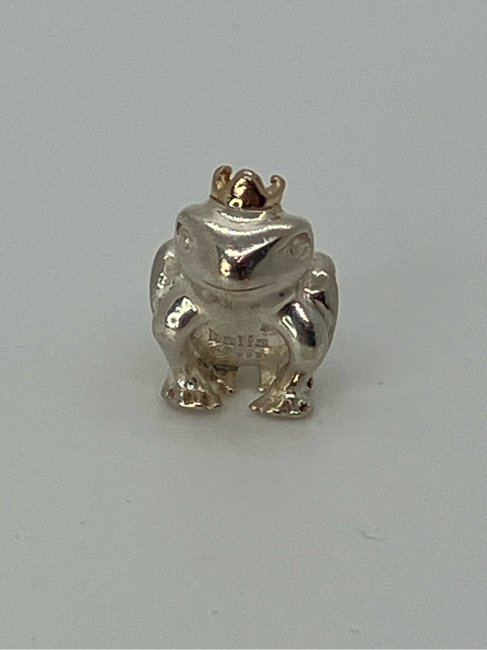 Halia 925 Sterling Silver & Gold Tone Crown Frog Prince Charm